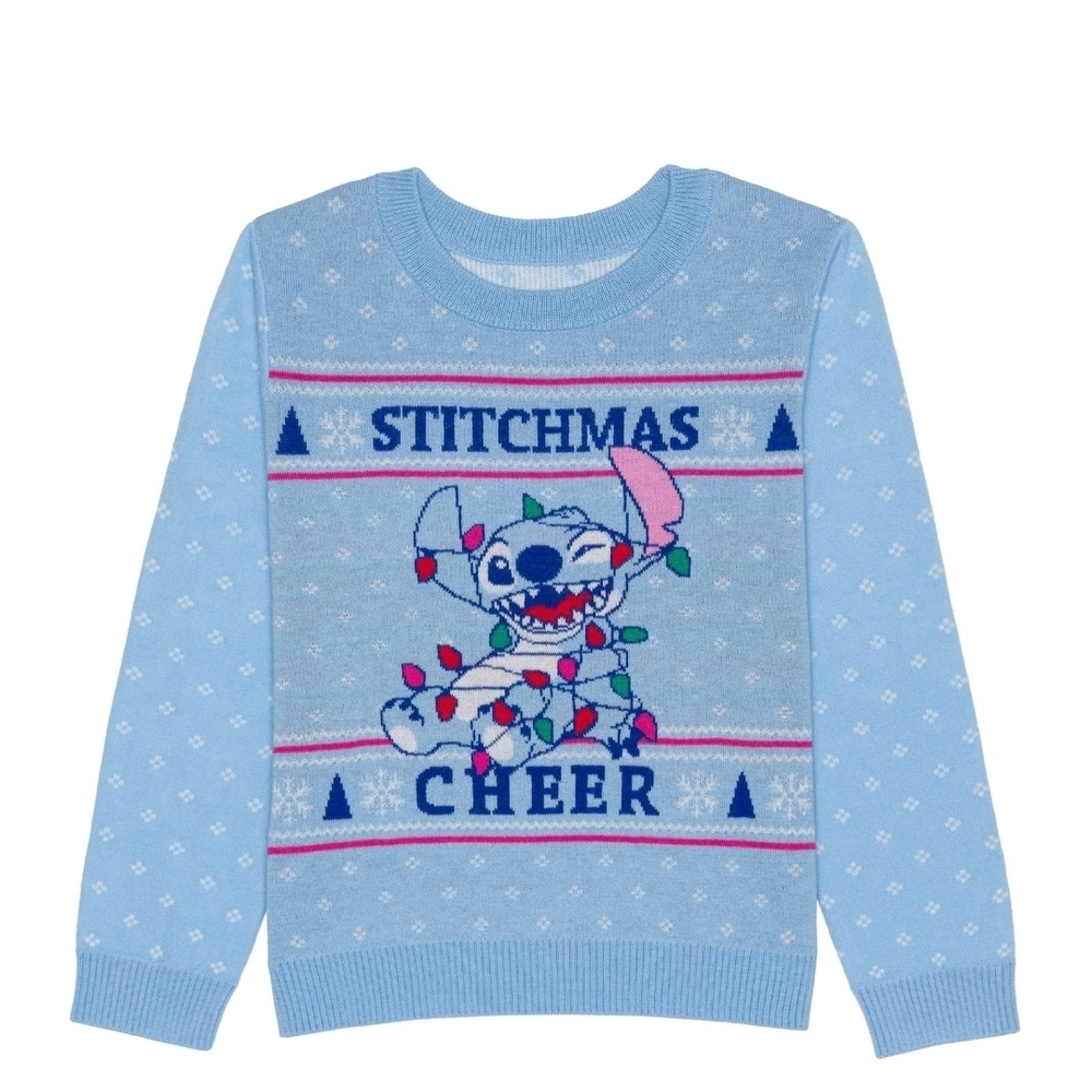 Kohl's Girl's Light Blue Disney‎ Stitchmas Sweater Size 4T NWT